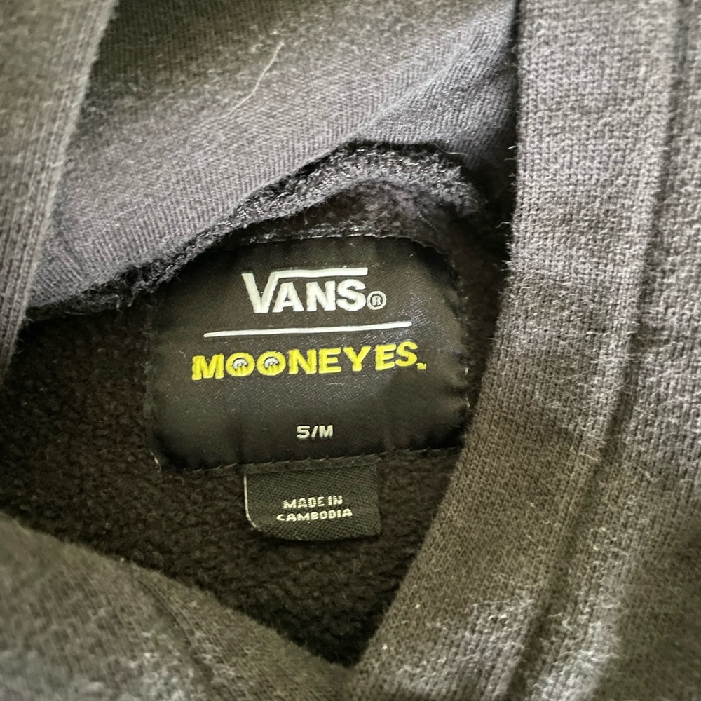Vans Kids Black Hoodie with Yellow Graphic Mooneyes Collab - Picture 5 of 5